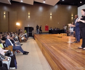 Aula Inspira UnB 2023-1 “Queremos te encontrar” com o Ministro dos Direitos Humanos e da Cidadania, Silvio Almeida. Foto: Beto Monteiro/Ascom UnB. 27/03/2023